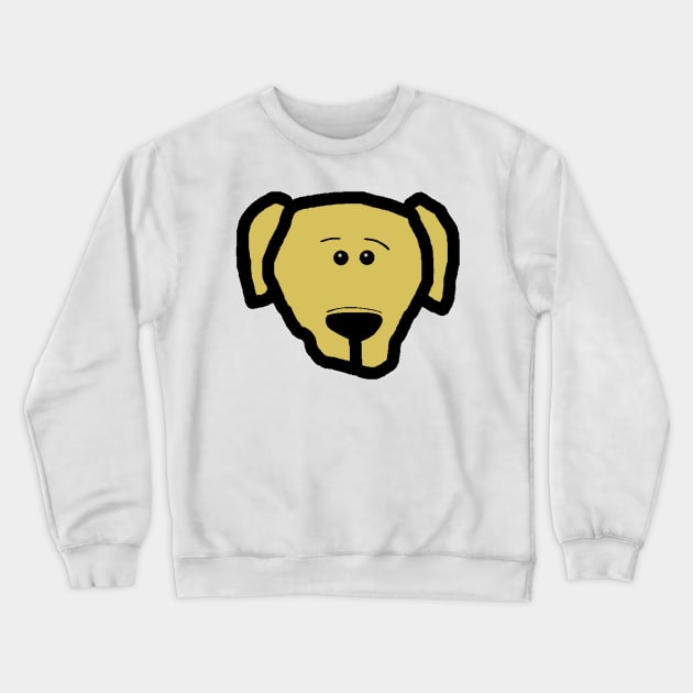 Labrador retriever yellow cartoon head Crewneck Sweatshirt by Wanderingangel